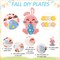 24 Pieces Easter Craft Kits for Kids Simple Bunny Eggs Paper Plate Crafts Early Learning Artwork DIY Projects